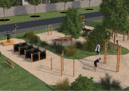 Fitness trail - wooden fitness