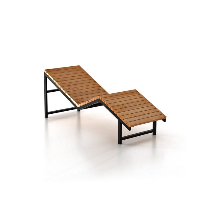 Solstol i trä och metallram från Siesta Solstol.