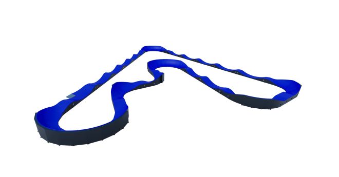 Modular Pumptrack VI - blå och svart cykelbana för barn och vuxna.