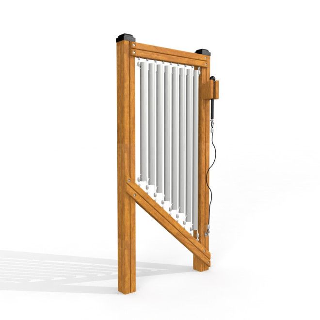 Trämusikinstrument Klockspel för utomhusbruk.