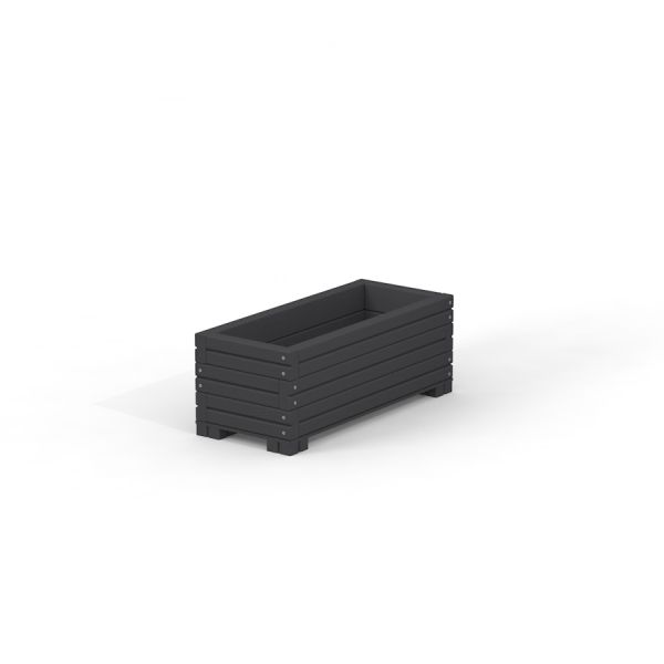 Planteringslåda Kruka i Trä 2 i svart färg med modern design.