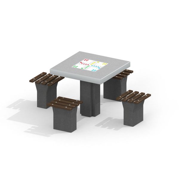 Bordspelbord Ludo med fyra sittplatser.