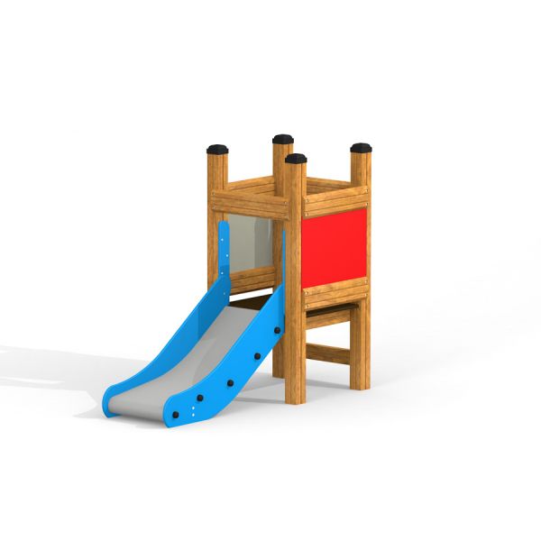 Lekplats med Toddler Tower Slide.