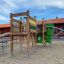 Lekplats utrustning El Dorado med rutschkana och klätterställning.
