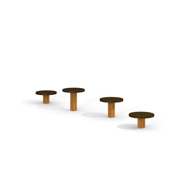 Små hopplattformer för barnleksplatser, Agility Mini Stepping Platforms.