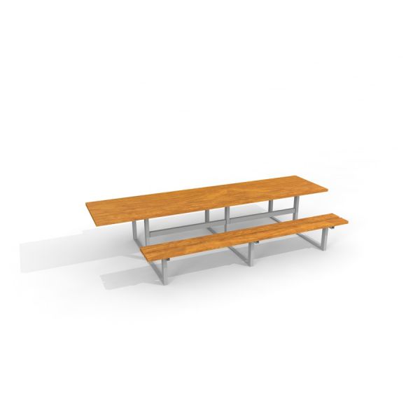 All Accessible Table & Bench 290 cm med metallram.