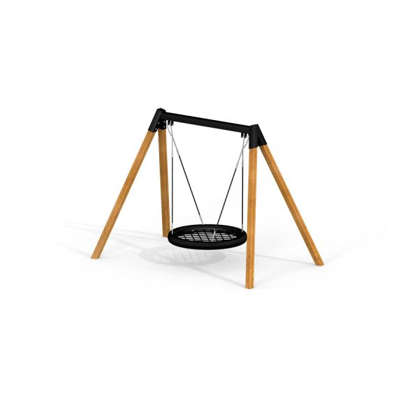 Bird Nest Swing BNS 120 cm för lekplats med robust träkonstruktion.