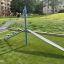 Utrustning för barnlek i parken, balansutrustning Balansbro.