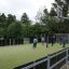 Fotbollsplanen Swedbank Stadion med ungdomar som spelar fotboll.