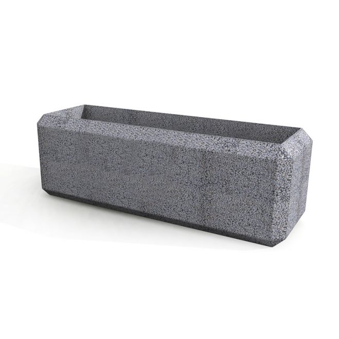 Rektangulär betongblomlåda Fredriksdal.
