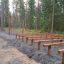 Träningsstation Kryphinder utomhus i skogen.