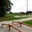 Trästruktur för balansövningar i en park, Parallell Balans.