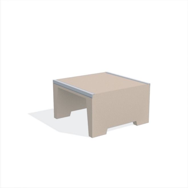Beige sittmodul Box i rektangulär form