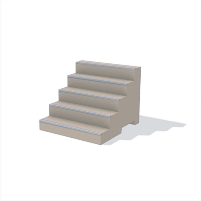 Fritstående utomhustrappa med fem steg från Stairs.