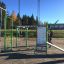 Utomhus träningsstation med klätterställning och instruktion för övningar, Tressfit.