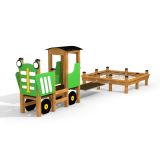 Traktor med harv