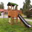 Trälekplats med Torneträsk lektorn och rutschkana.
