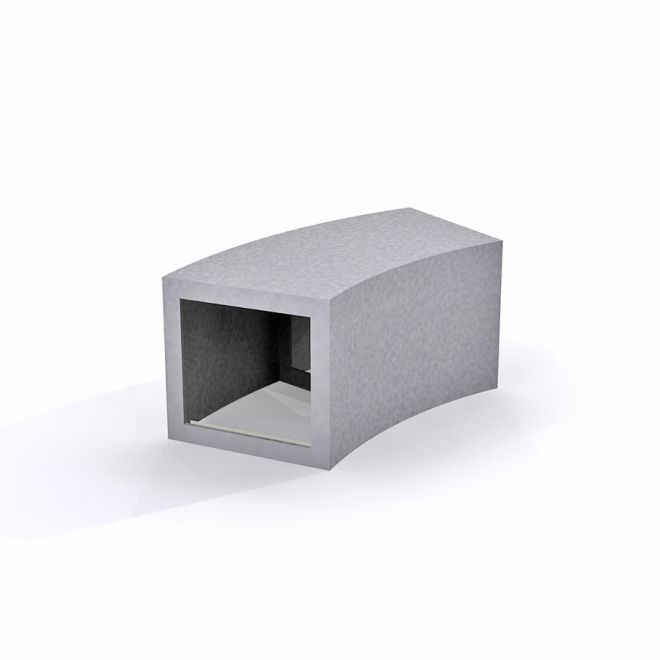 Betongstruktur av InsideOut Box Svängd Betong R2777.